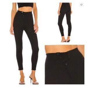 ✅ Revolve -NBD Nala Legging/ Asymmetrical Snap Button Closure Black Size SMALL